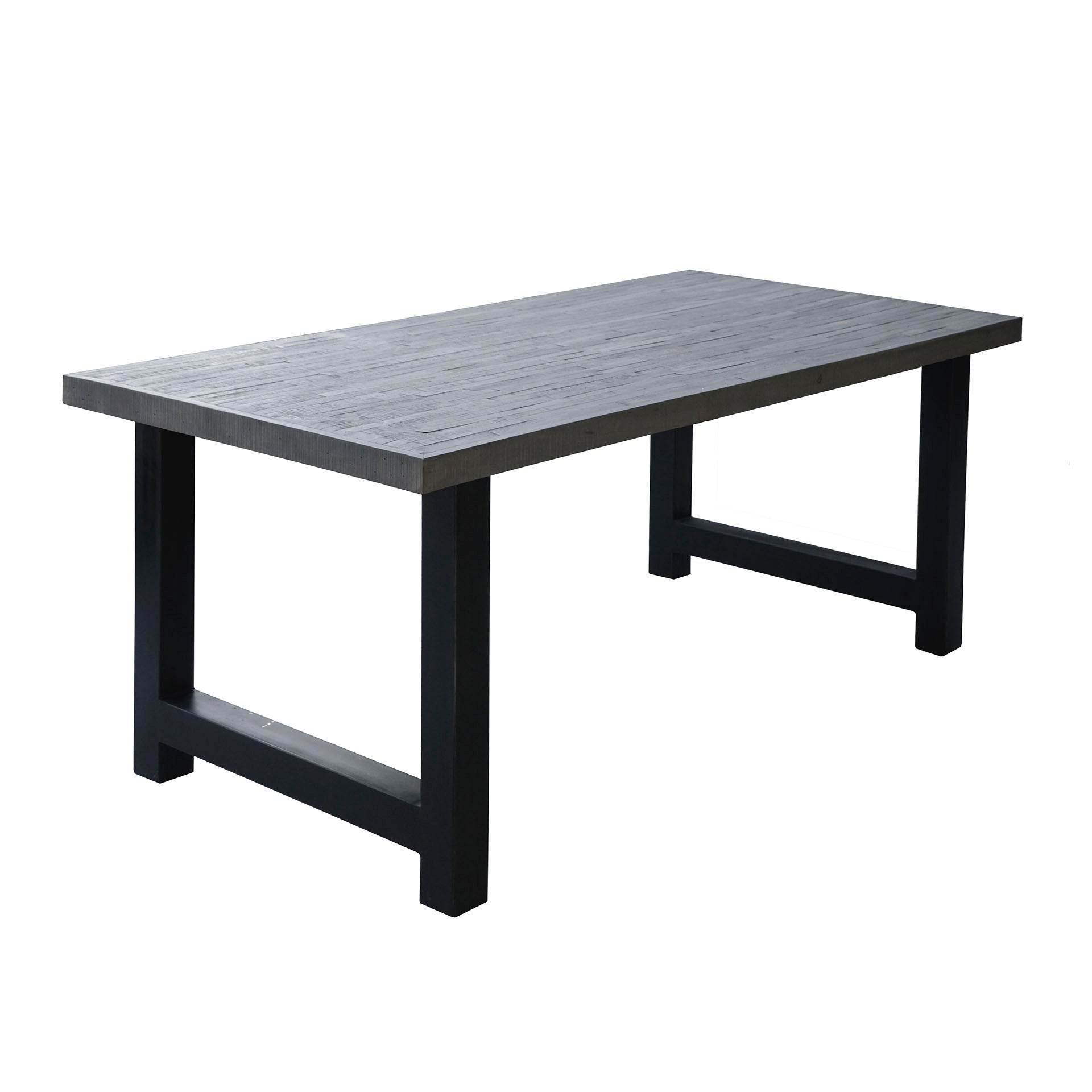 ZST - Eettafel Acasia - Massief - Donker Grijs Acacia - 165x77x85cm