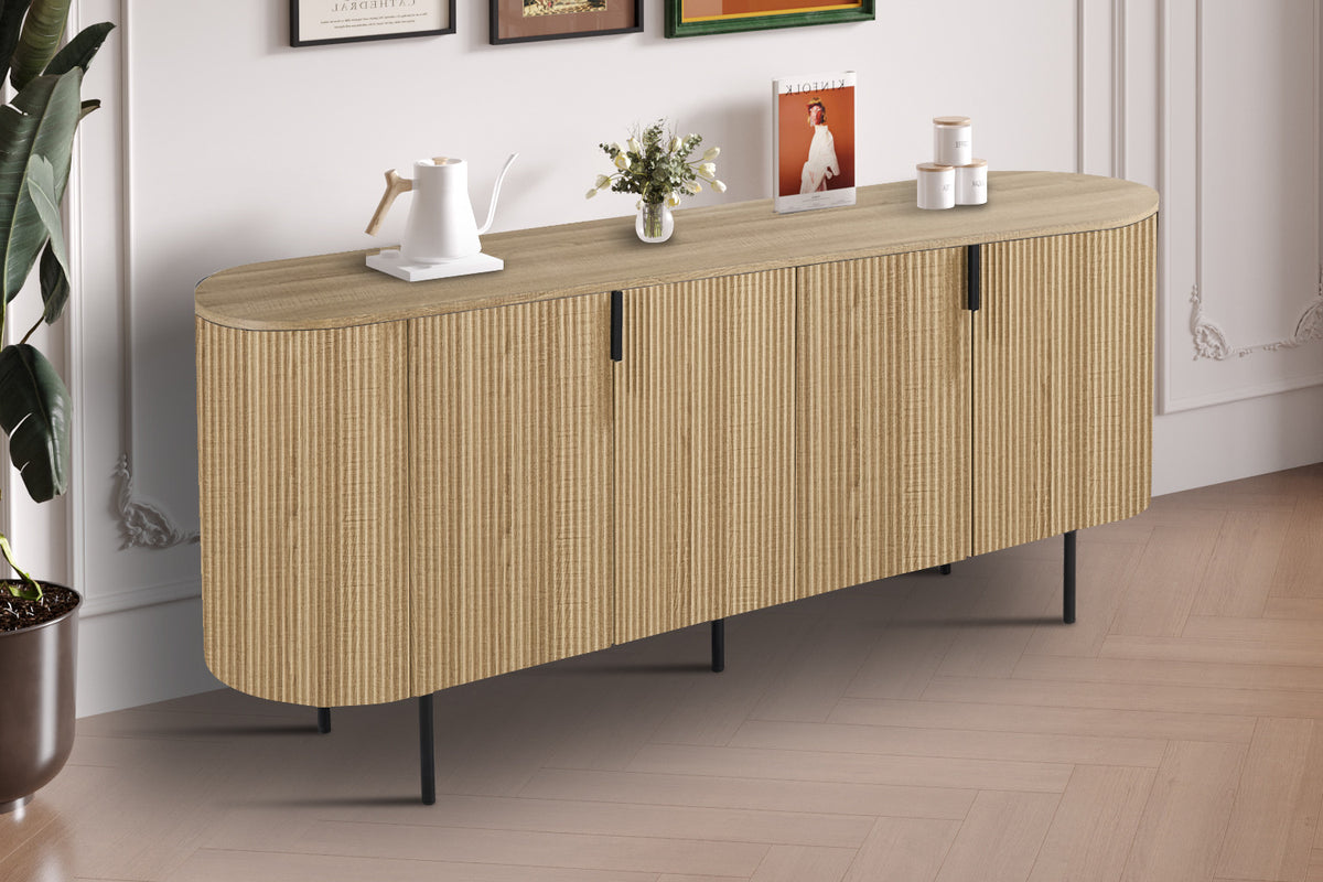 Rousseau - Dressoir Lagos 200 cm - Decor Eik Naturel - 80 x 200 x 45 cm
