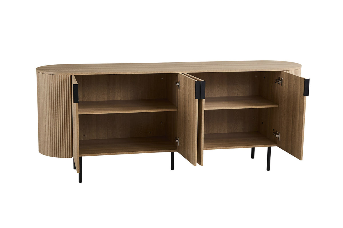 Rousseau - Dressoir Lagos 200 cm - Decor Eik Naturel - 80 x 200 x 45 cm