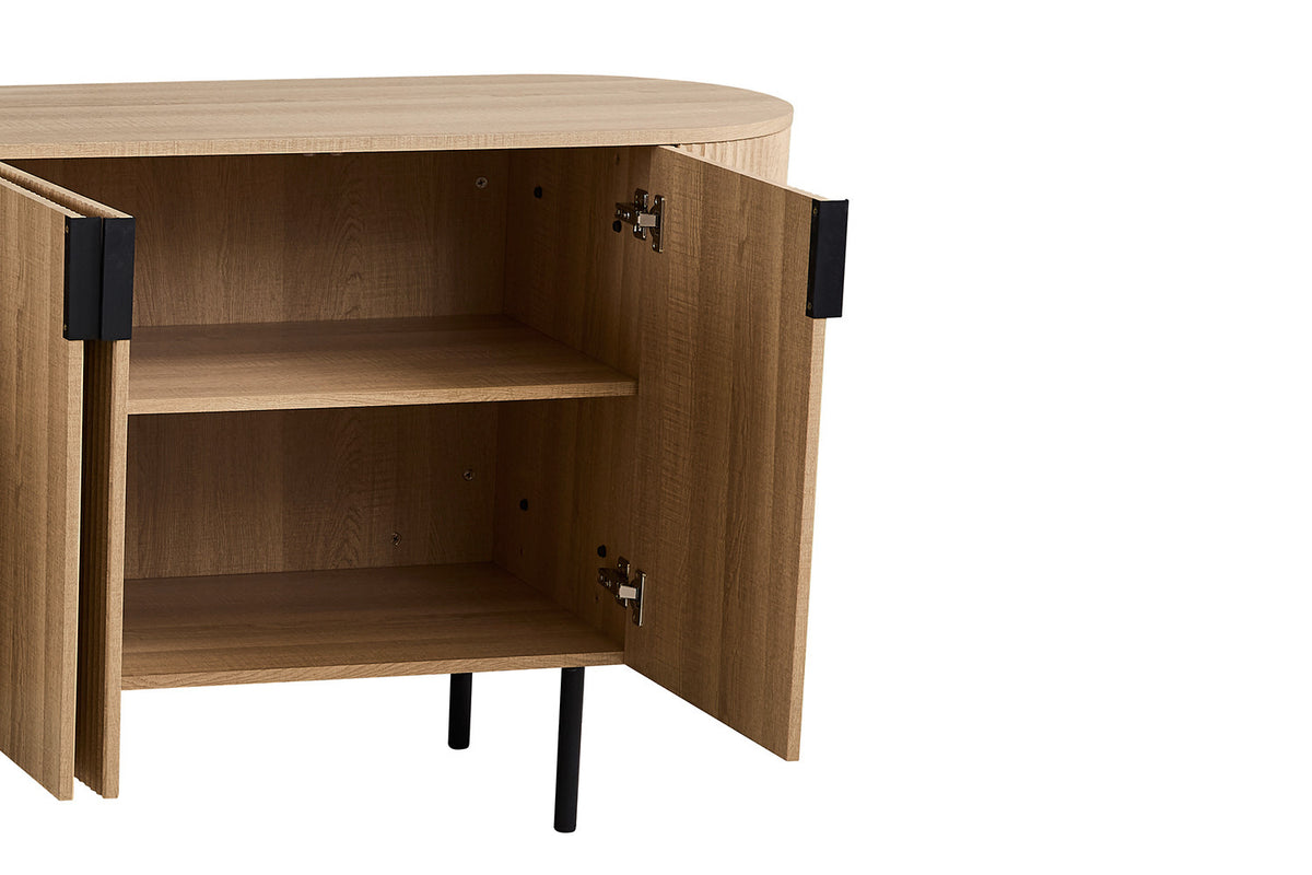 Rousseau - Dressoir Lagos 200 cm - Decor Eik Naturel - 80 x 200 x 45 cm