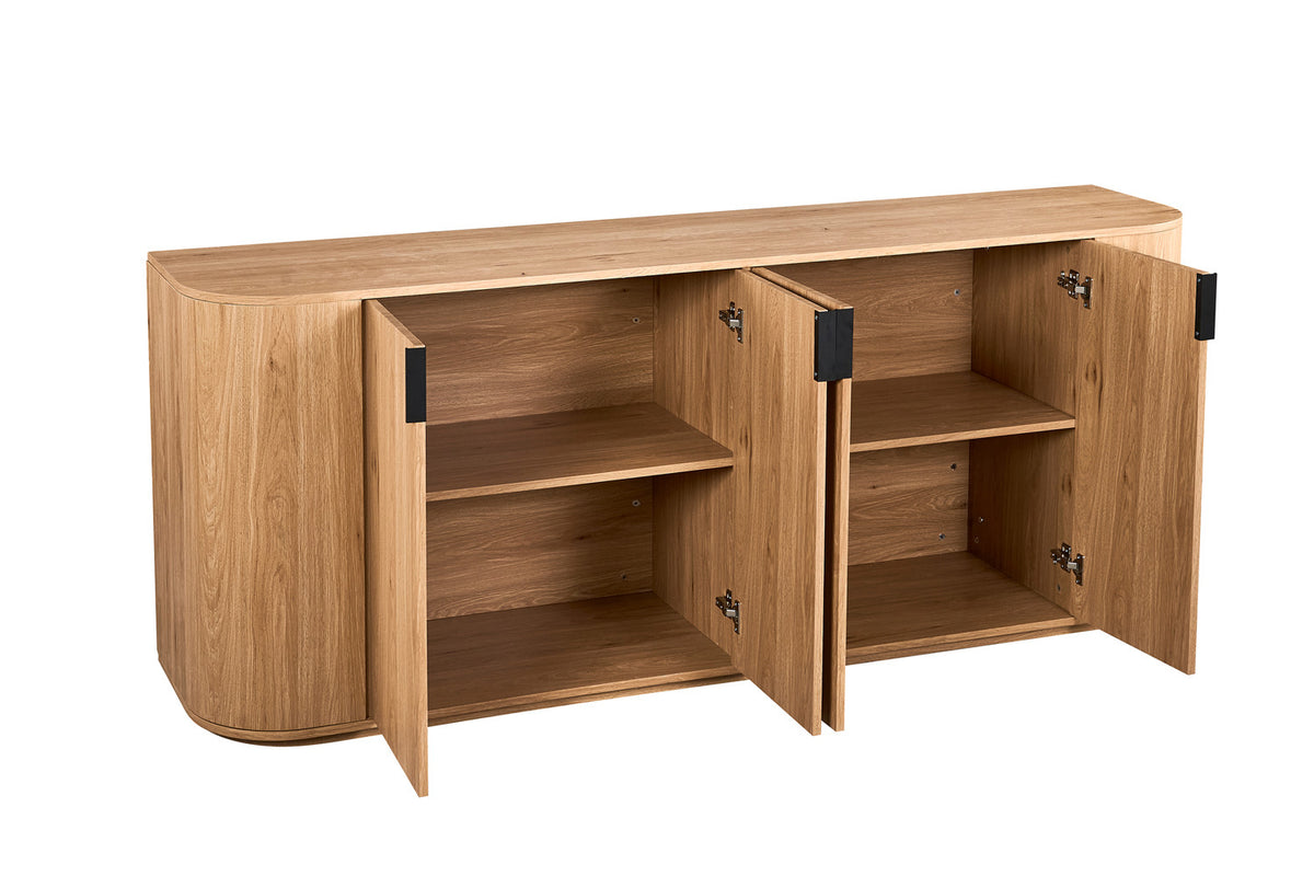 Rousseau - Buffet Porto - Chêne Naturel - 80x200x45 cm