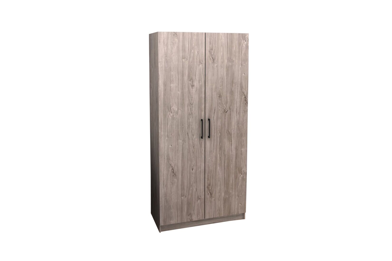 TYC - Kleerkast - bergkast Elmo - 2-draaideuren - Grijze Eik - 80x180x50cm