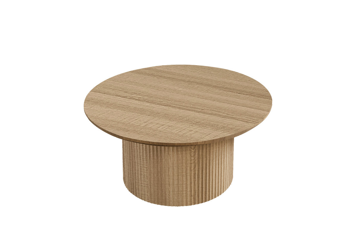 Rousseau - Salontafel Lagos 80 cm Rond - Decor Eik Naturel - 38 x 80 x 80 cm