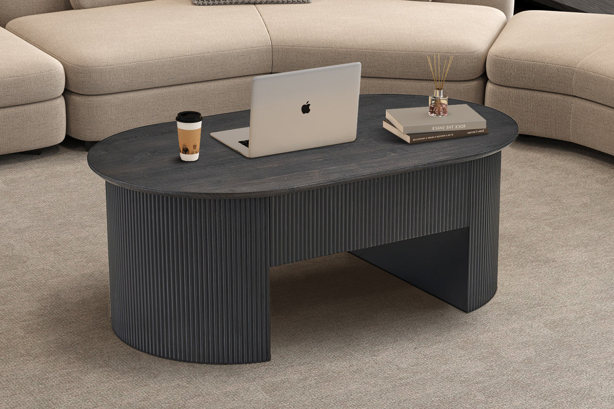 Rousseau - Table basse Lagos 120 cm Lift-top - Décor Brun Foncé - 45-62 x 120 x 70 cm
