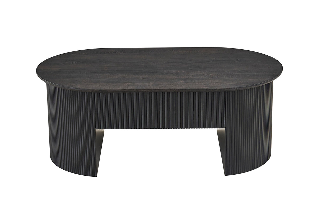 Rousseau - Table basse Lagos 120 cm Lift-top - Décor Brun Foncé - 45-62 x 120 x 70 cm