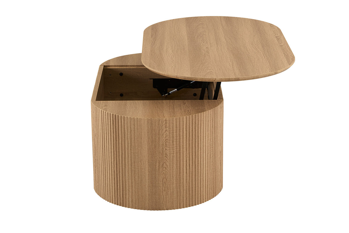 Rousseau - Salontafel Lagos 120 cm Lift-top - Decor Eik Naturel - 45-62 x 120 x 70 cm