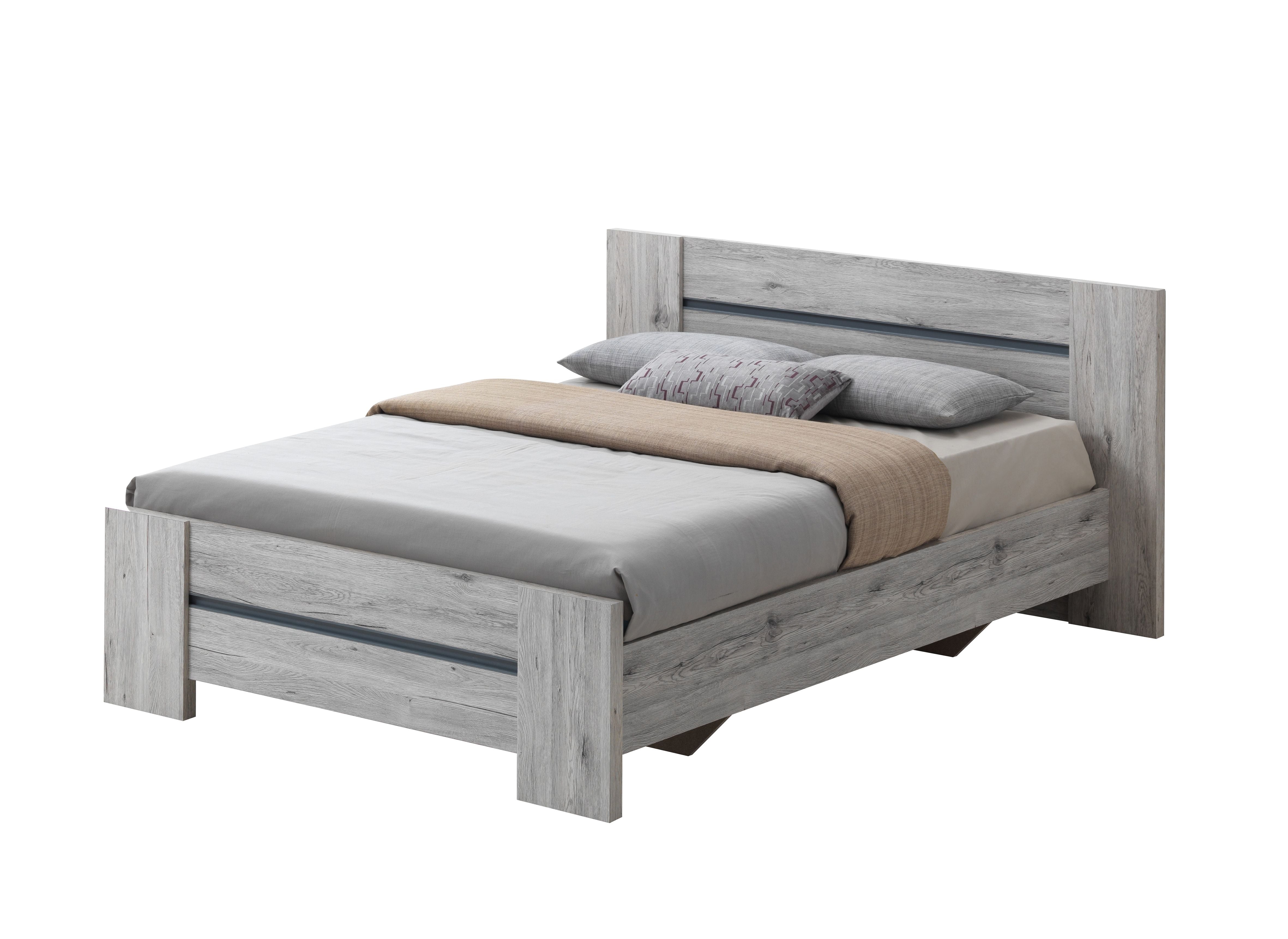Image of Tweepersoonsbed Oyster - Grijze Eik - 140x88x200cm.