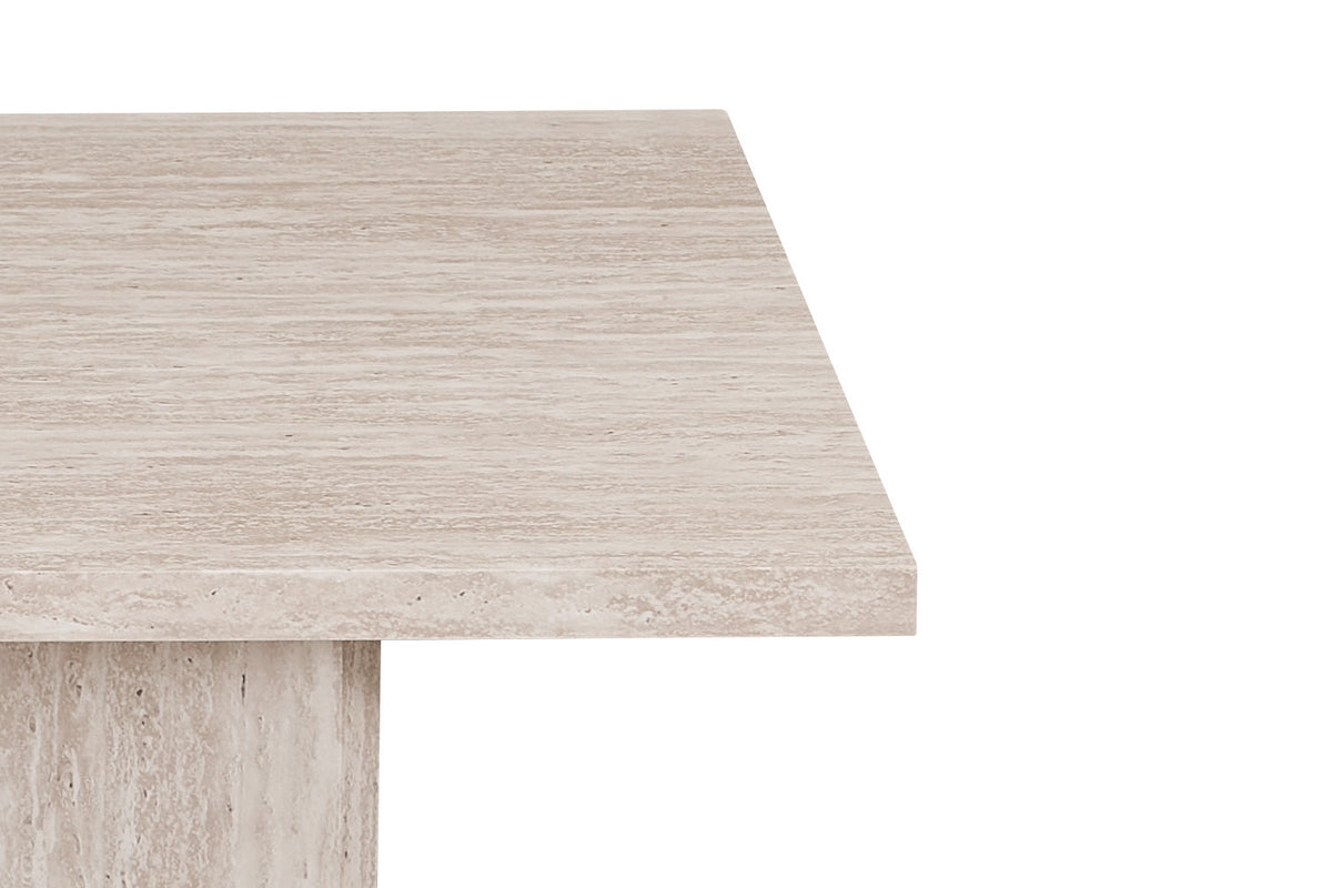 Rousseau - Salontafel Litar Rechthoekig - Decor Travertin Beige - 42 x 125 x 65 cm