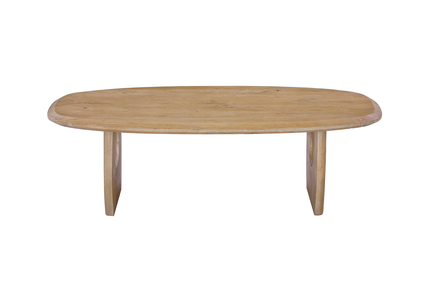 Rousseau - Table basse Braga - Ovale Bois de mangue - 40x130x70 cm