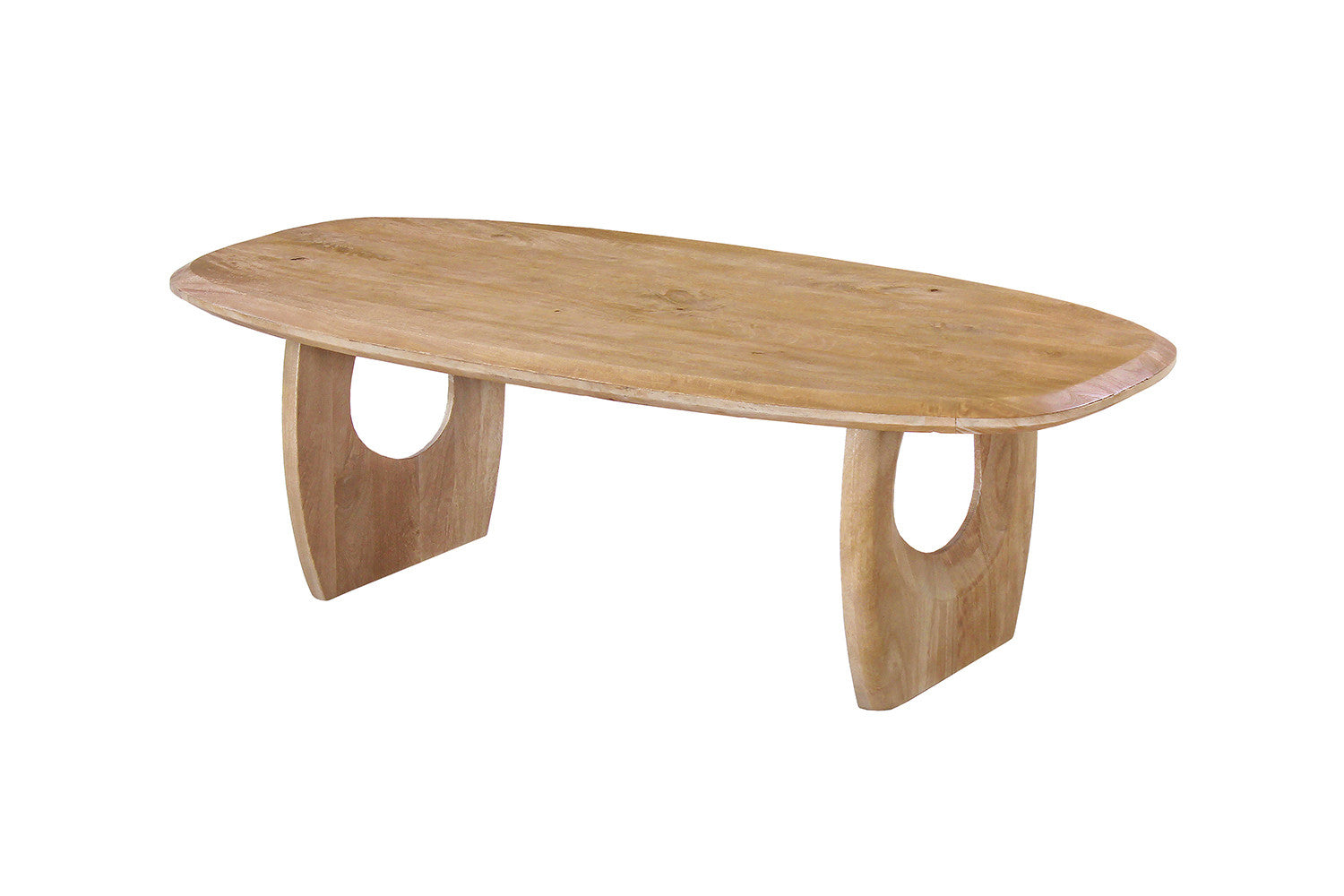 Rousseau - Table basse Braga - Ovale Bois de mangue - 40x130x70 cm