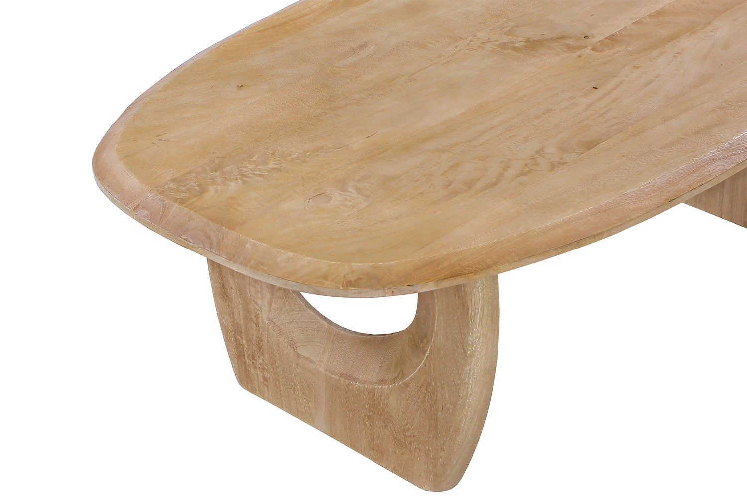 Rousseau - Table basse Braga - Ovale Bois de mangue - 40x130x70 cm