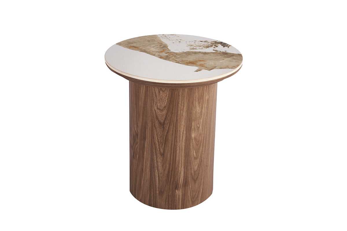 Rousseau - Table d'appoint ronde Evora - Pierre Pandora brillante - 50 x 45 x 45 cm