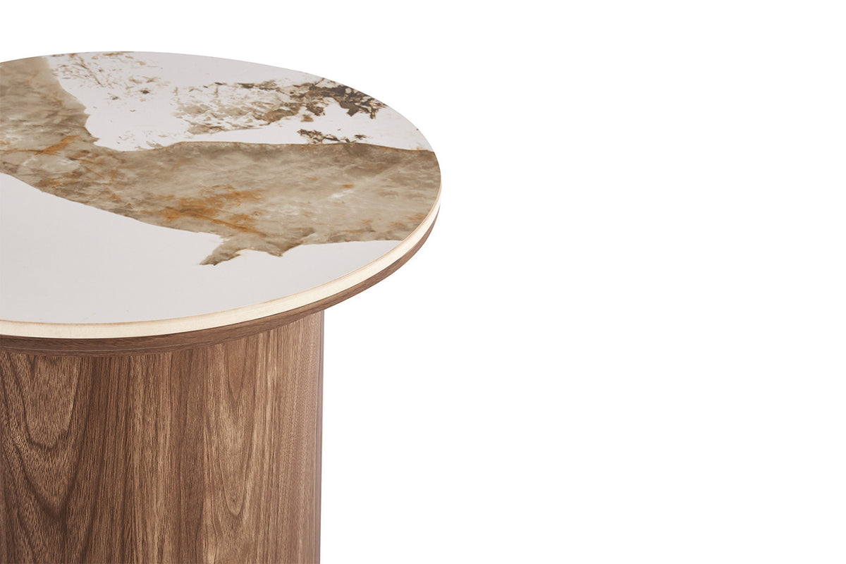 Rousseau - Table d'appoint ronde Evora - Pierre Pandora brillante - 50 x 45 x 45 cm