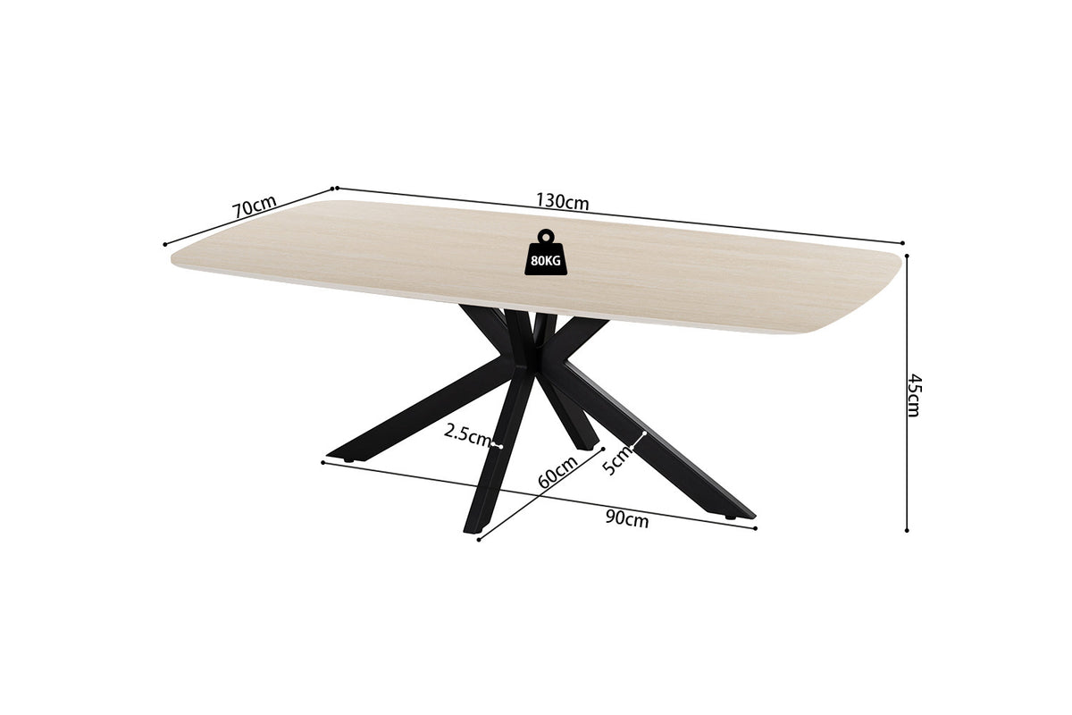 Rousseau - Ovale Salontafel Apollo - Steen Barok Beige - 45 x 130 x 70 cm