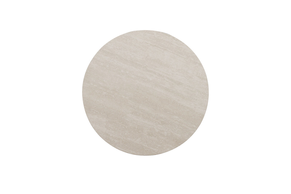 Rousseau - Table basse ronde Apollo - Pierre Gris Baroque - 45 x 80 x 80 cm