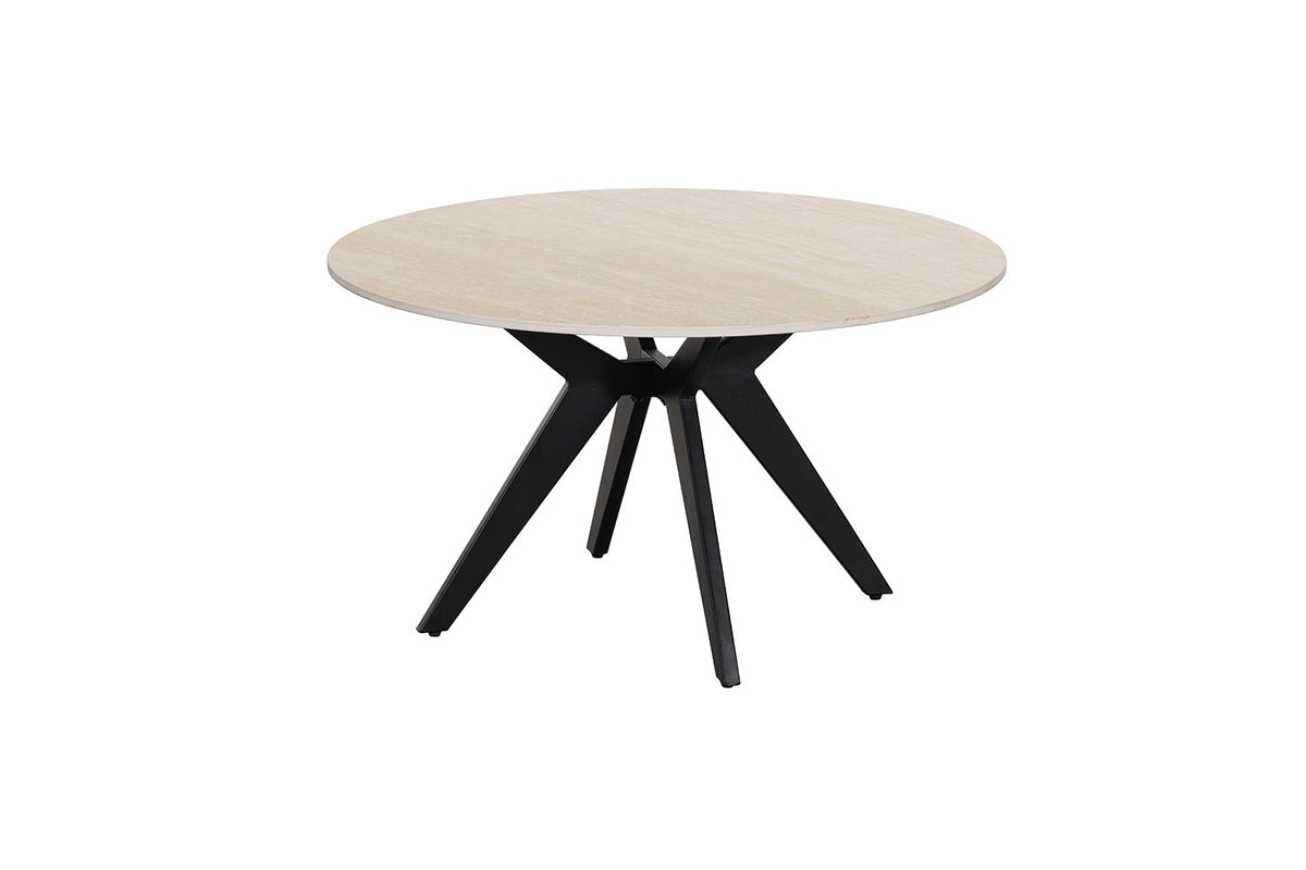 Rousseau - Table basse ronde Apollo - Pierre Beige Baroque - 45 x 80 x 80 cm