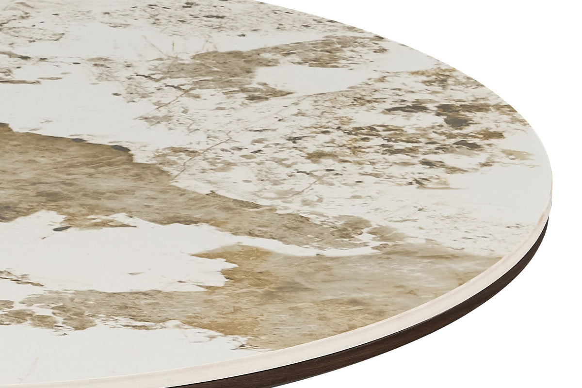 Rousseau - Set Salontafels Tomar - Gerookte Eik - Glanzende Pandora-steen - 45x80x80 cm