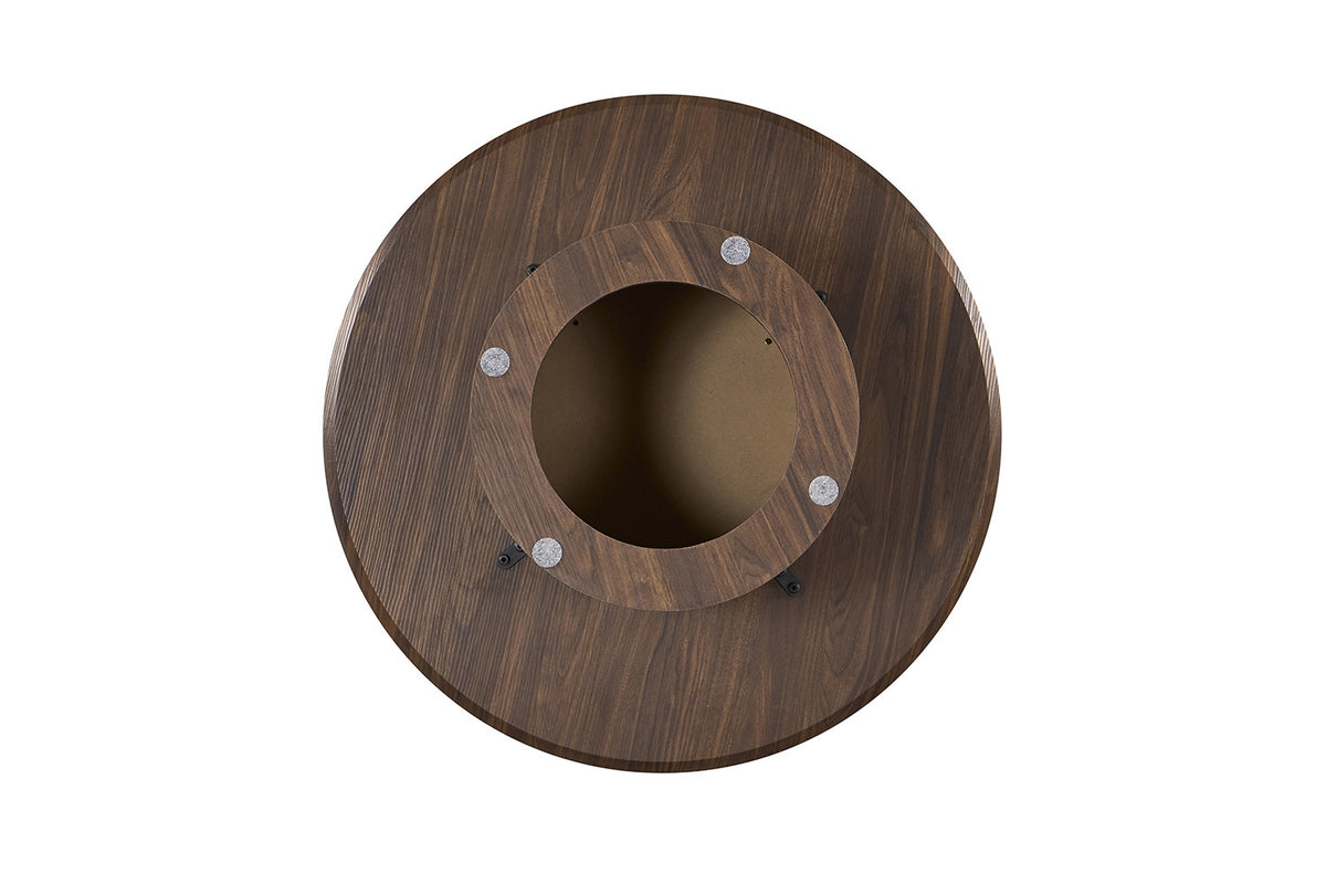 Rousseau - Set Salontafels Tomar - Gerookte Eik - Glanzende Pandora-steen - 45x80x80 cm