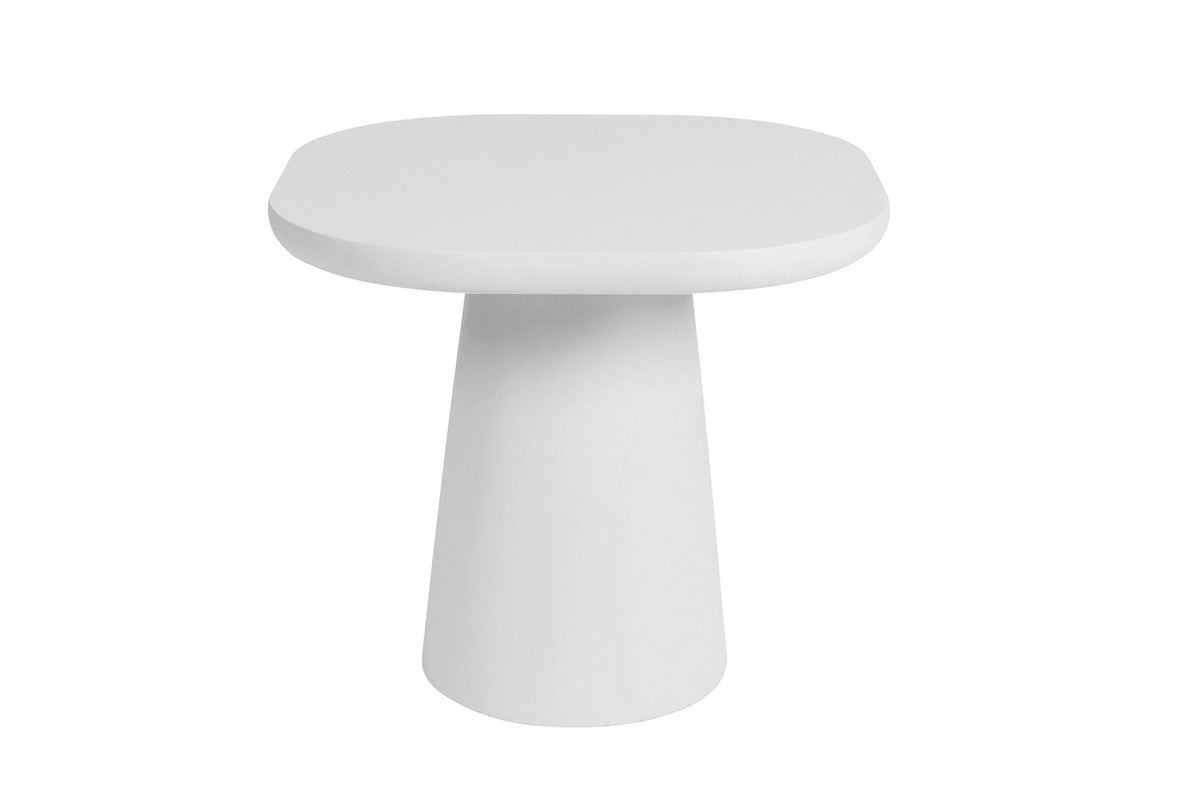 Rousseau - Table basse Tavira 55 cm Ovale - Ciment Écru - 50 x 55 x 55 cm