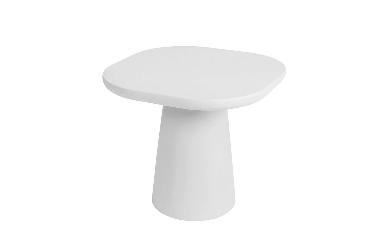 Rousseau - Table basse Tavira 55 cm Ovale - Ciment Écru - 50 x 55 x 55 cm