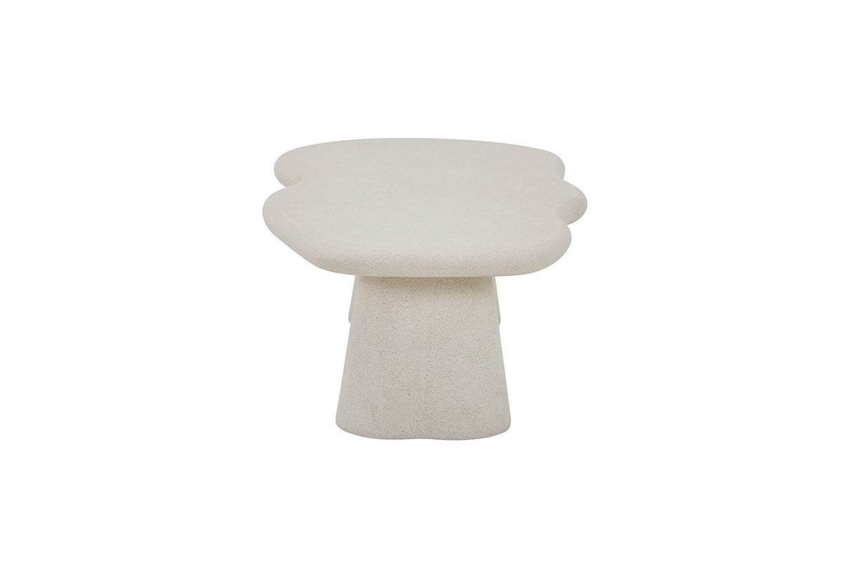Rousseau - Table basse Faro 130 cm - Ciment Organique - 40 x 129.5 x 69.5 cm