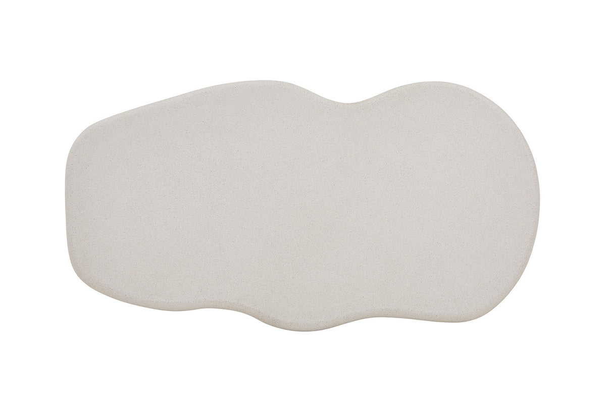 Rousseau - Table basse Faro 130 cm - Ciment Organique - 40 x 129.5 x 69.5 cm