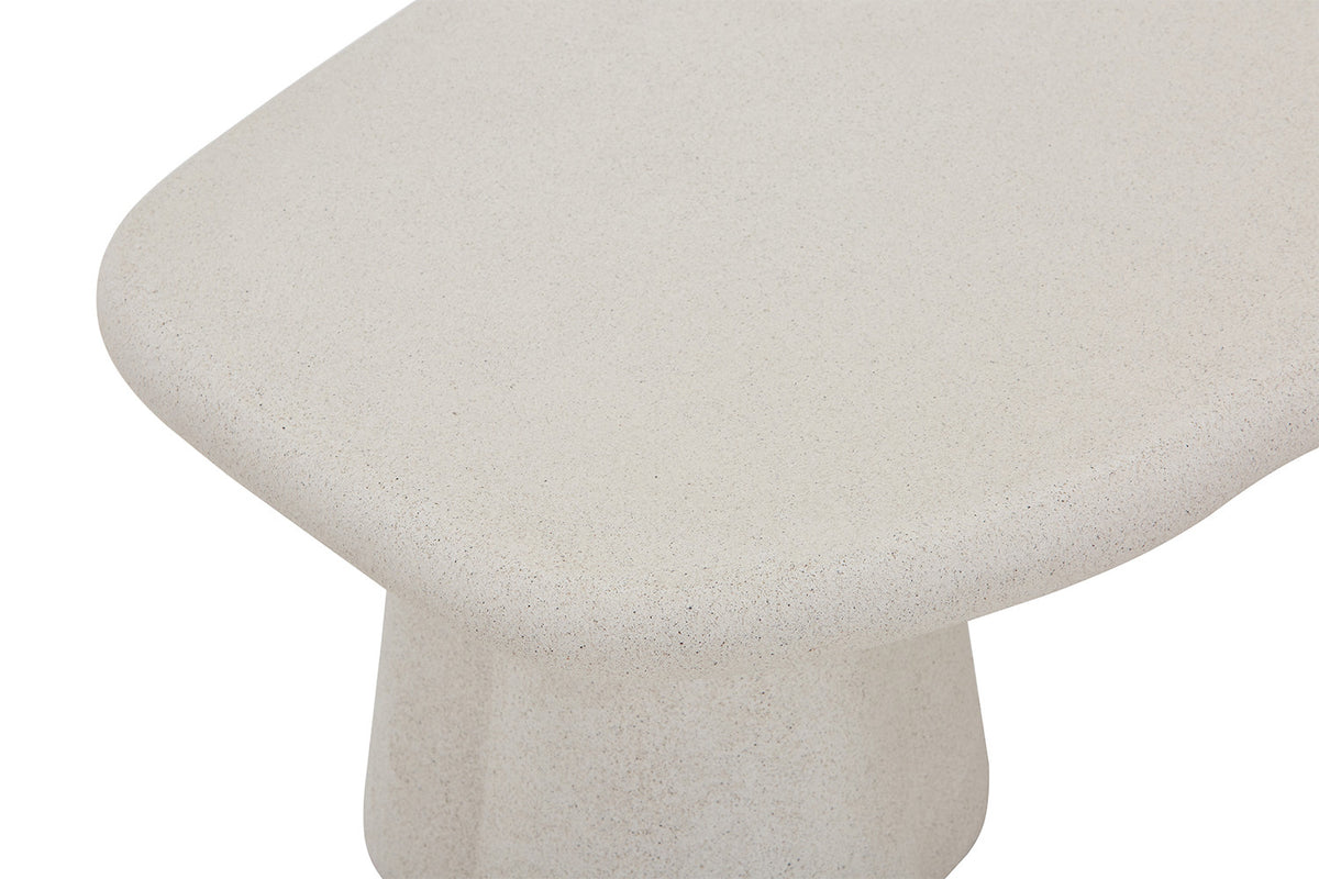 Rousseau - Table basse Faro 130 cm - Ciment Organique - 40 x 129.5 x 69.5 cm