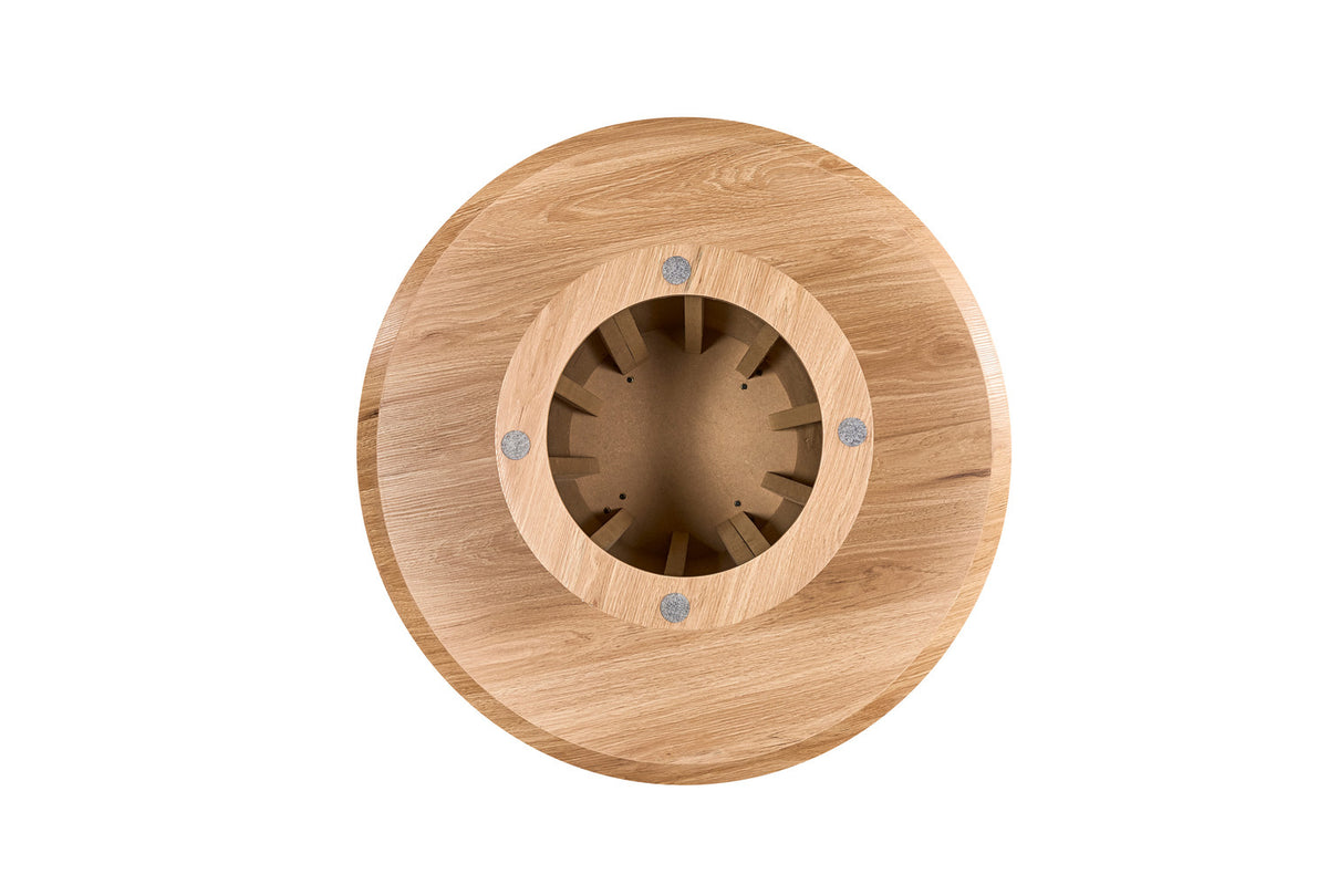 Rousseau - Lot de 2 tables basses Porto - Rondes - Chêne naturel - 50x80x50 cm