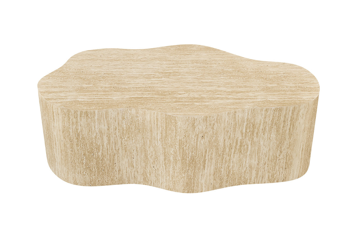 Rousseau - Salontafel Oria - Organisch Decor - Travertijn Beige - 40x120x60 cm