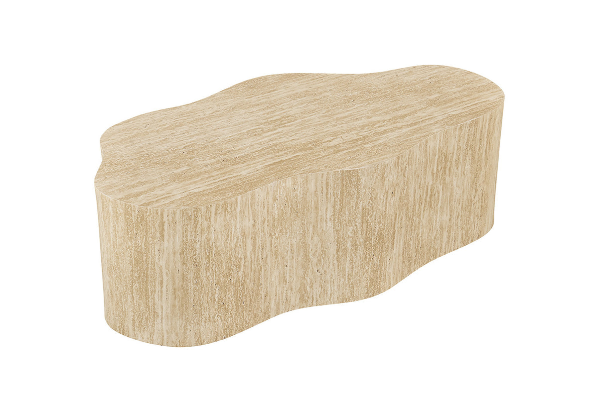 Rousseau - Salontafel Oria - Organisch Decor - Travertijn Beige - 40x120x60 cm