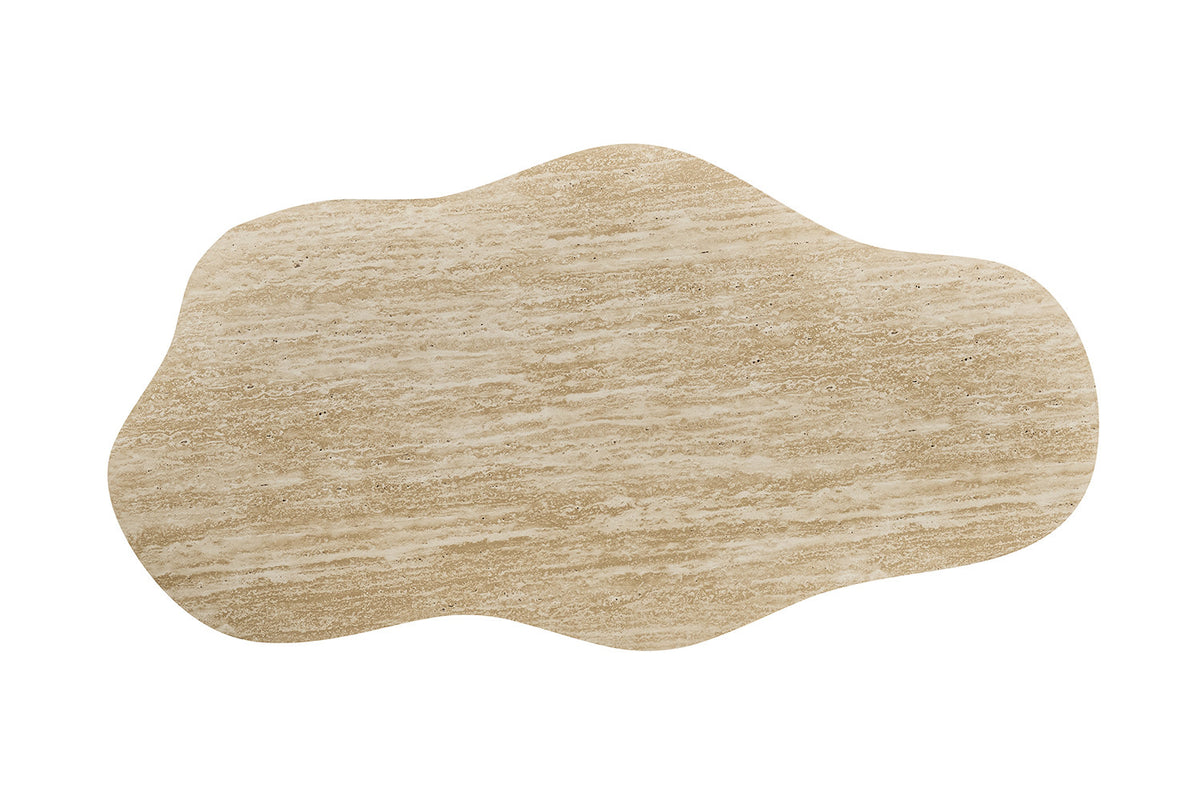 Rousseau - Salontafel Oria - Organisch Decor - Travertijn Beige - 40x120x60 cm