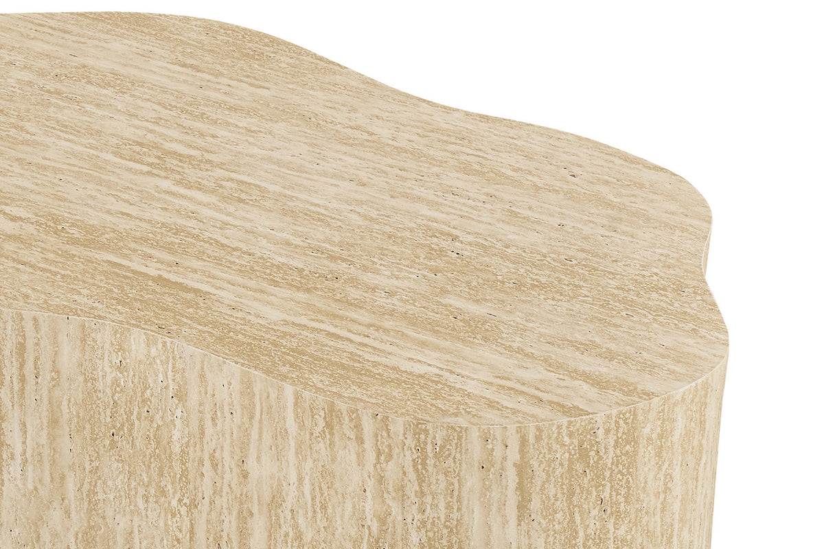 Rousseau - Salontafel Oria - Organisch Decor - Travertijn Beige - 40x120x60 cm