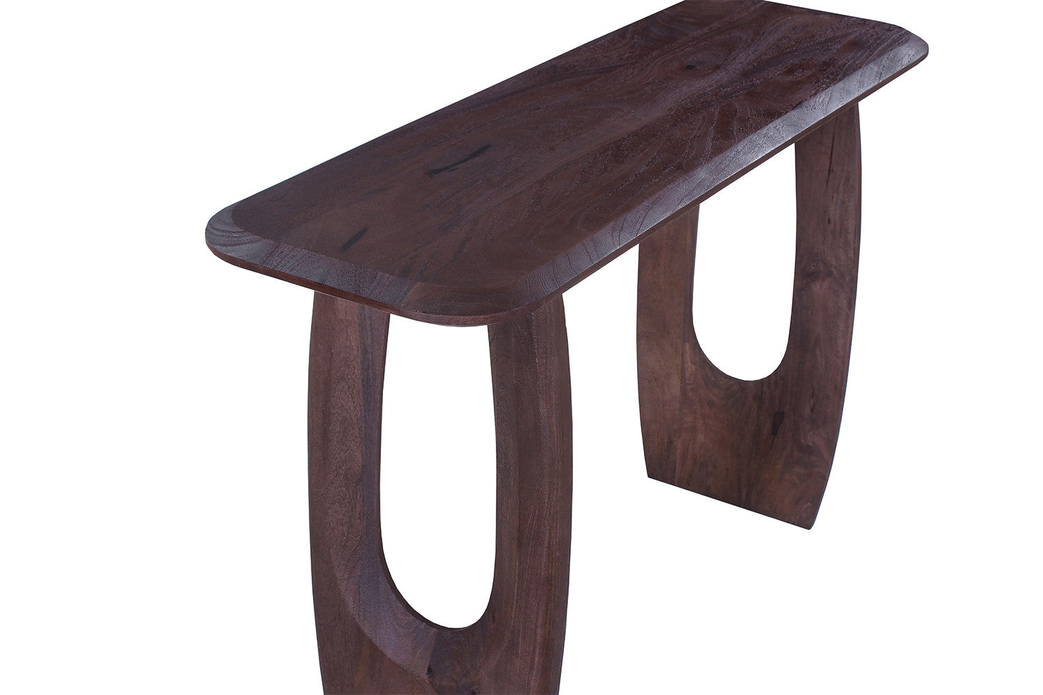 Rousseau - Console Braga - Ovale Marron Foncé - 76x120x40 cm