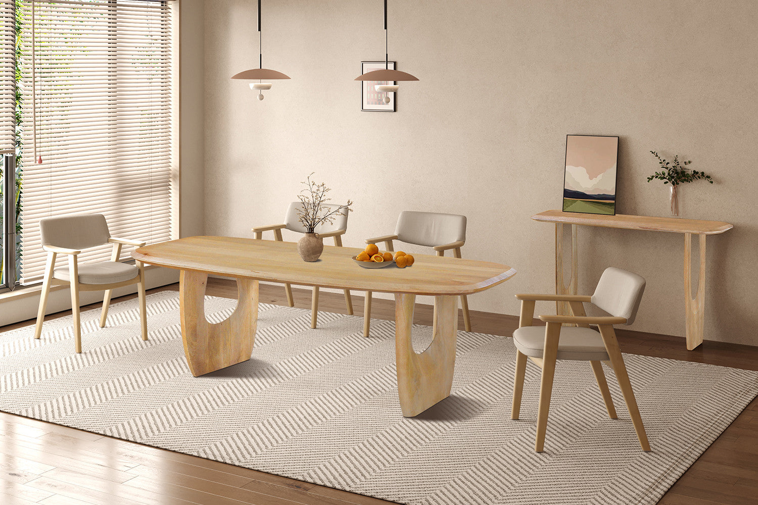 Rousseau - Tafel Braga - Ovaal - Mangohout - 76x120x40 cm
