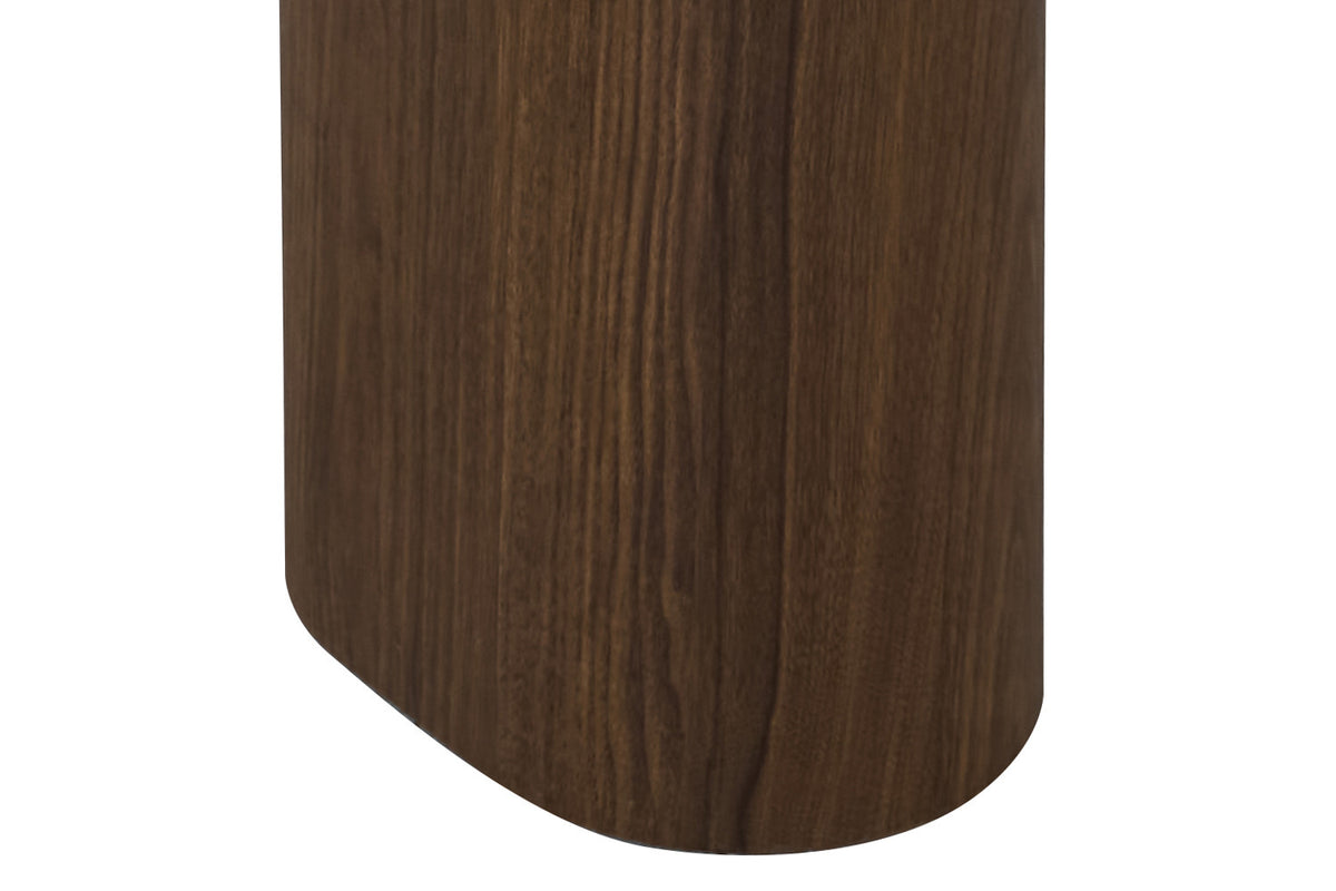 Rousseau - Console Tomar - Chêne fumé - Pierre Pandora brillante - 76 x 120 x 40 cm