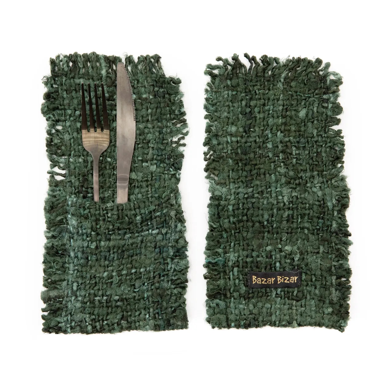 BB - Bestekhouder Oh My Gee - Bosgroen - Set van 4