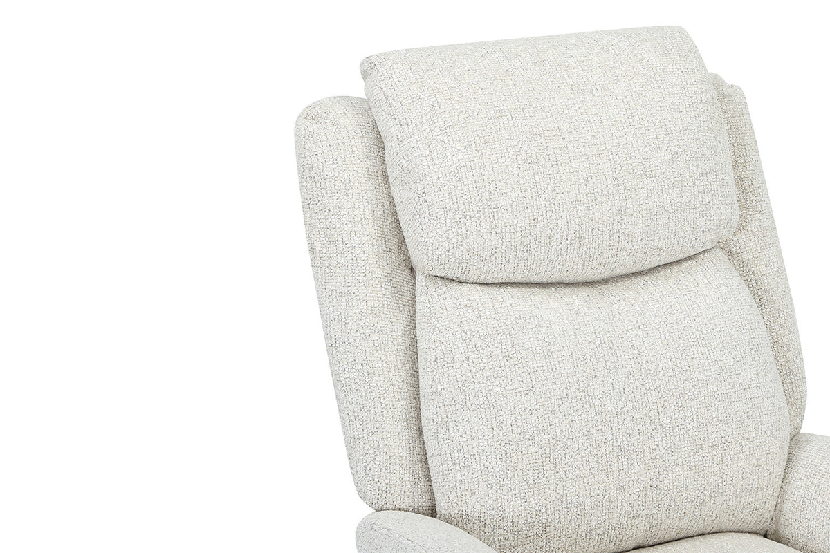 Rousseau - Fauteuil pivotant Jeanne - Fonction bascule - Avec Repose-pieds - Écru - 99 x 74 x 94.5 cm
