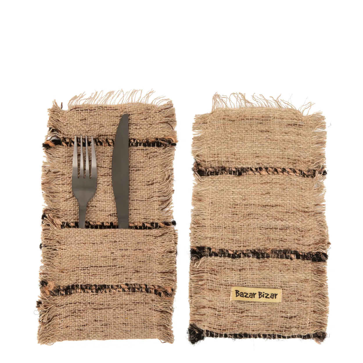 BB - Bestekhouder Oh My Gee - Beige Zwart - Set van 4