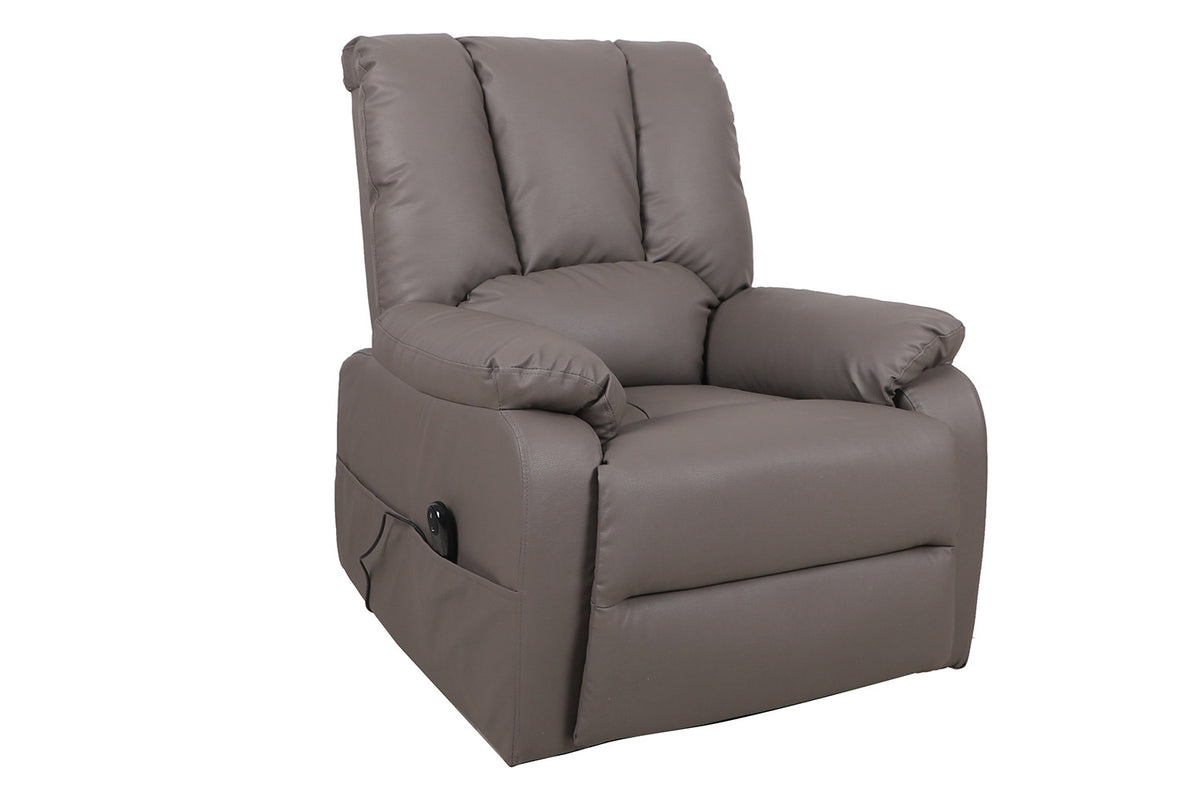Rousseau - Relaxzetel Bristol - Elektrisch - Draaibaar - Microvezel Taupe - 108 x 82.5 x 85.5 cm