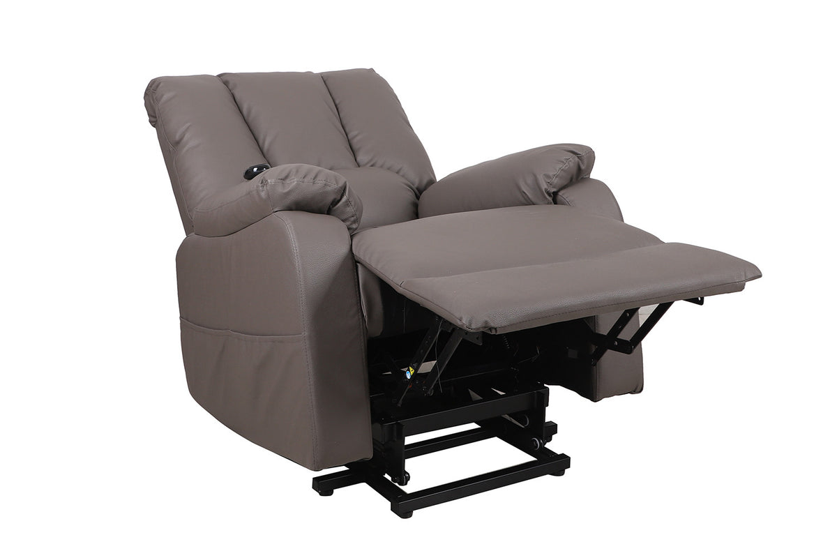 Rousseau - Relaxzetel Bristol - Elektrisch - Draaibaar - Microvezel Taupe - 108 x 82.5 x 85.5 cm