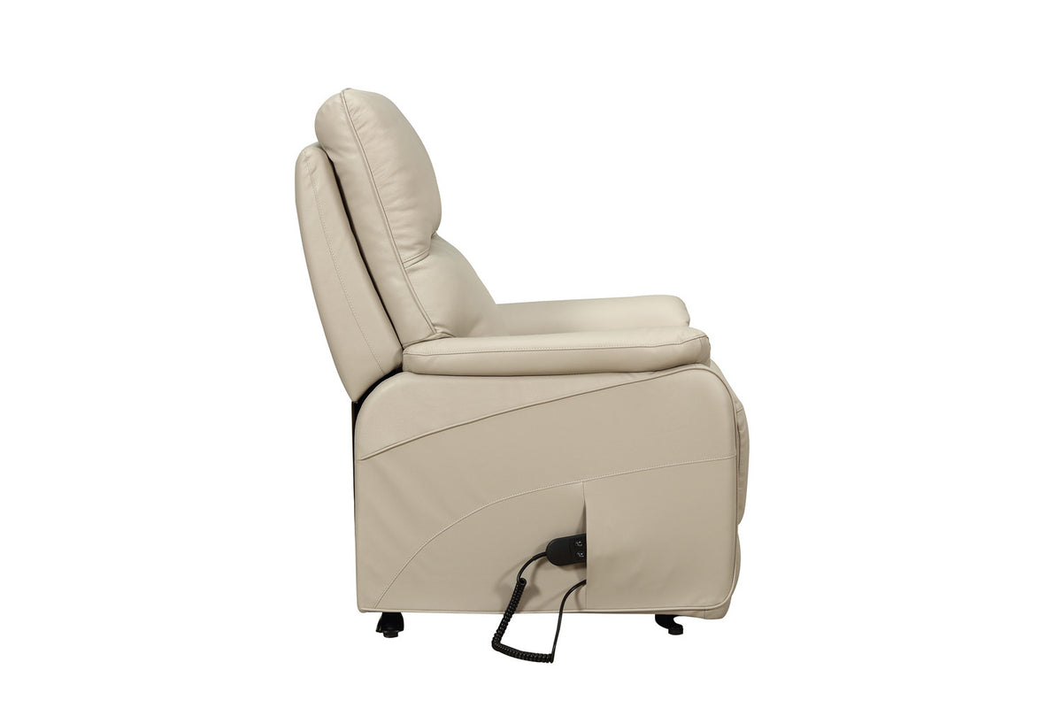 Rousseau - Fauteuil relax Pigna - Électrique avec Releveur - Semi-cuir Beige - 109 x 93 x 75 cm