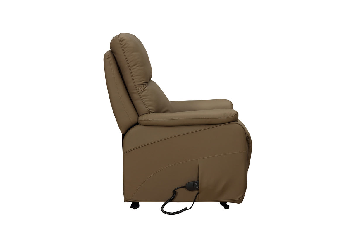 Rousseau - Fauteuil relax Pigna - Électrique avec Releveur - Semi-cuir Taupe - 109 x 93 x 75 cm