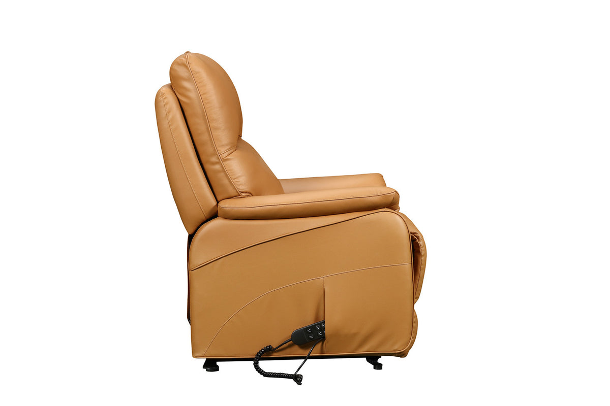 Rousseau - Fauteuil relax Pigna - Électrique avec Releveur - Semi-cuir Cognac - 109 x 93 x 75 cm
