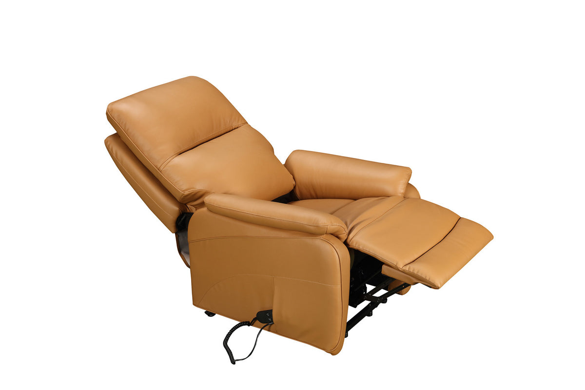 Rousseau - Fauteuil relax Pigna - Électrique avec Releveur - Semi-cuir Cognac - 109 x 93 x 75 cm