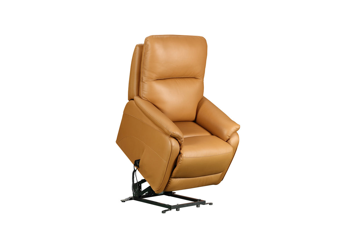 Rousseau - Fauteuil relax Pigna - Électrique avec Releveur - Semi-cuir Cognac - 109 x 93 x 75 cm