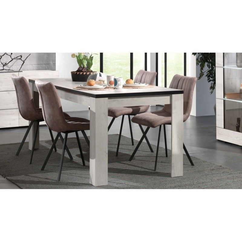 Image of MLM - Eettafel Dana - Lichte Eik - 180x78x90cm. Stevige eetkamer tafel van 180 . Met zijn tijdloos ontwerp en gebleekte eik-decor past uw nieuwe ...
