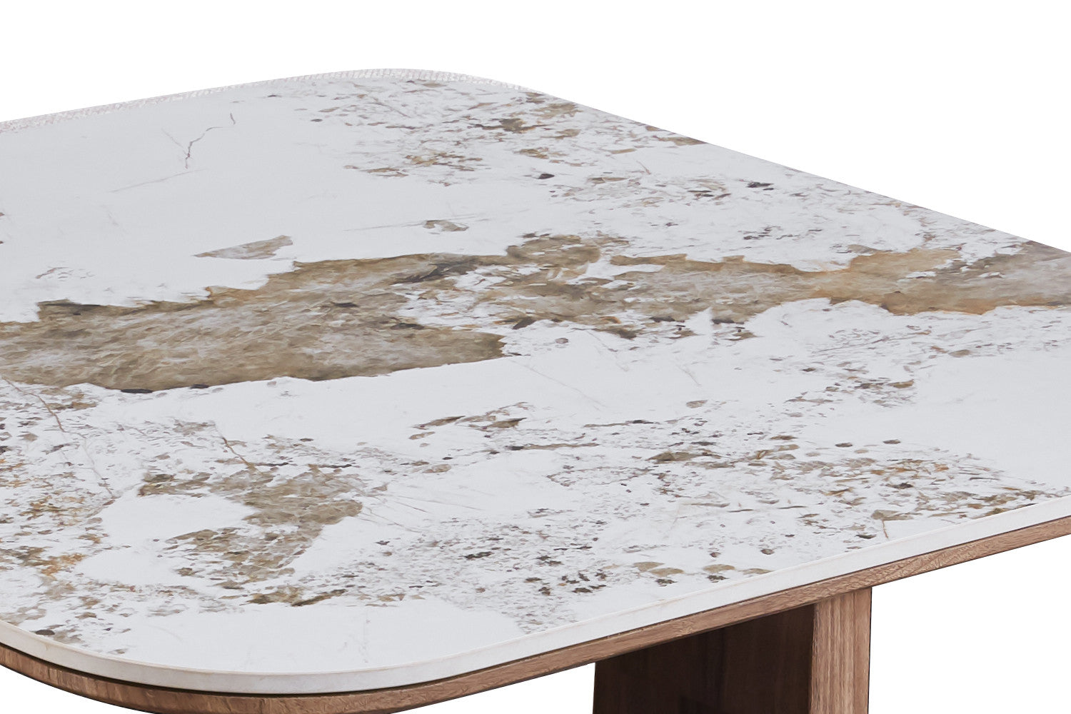 NIEUW - Salontafel 'Evora' met 4 poefs, stof 'Glanzend Steen Pandora', goudbruin
