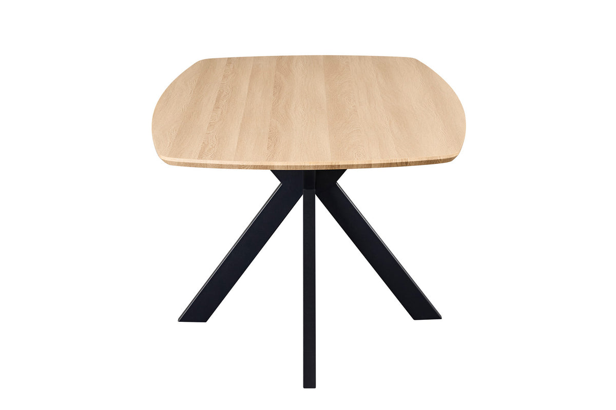 Rousseau - Table à manger ovale danoise Aziz - Décor Chêne naturel - 76 x 200 x 100 cm