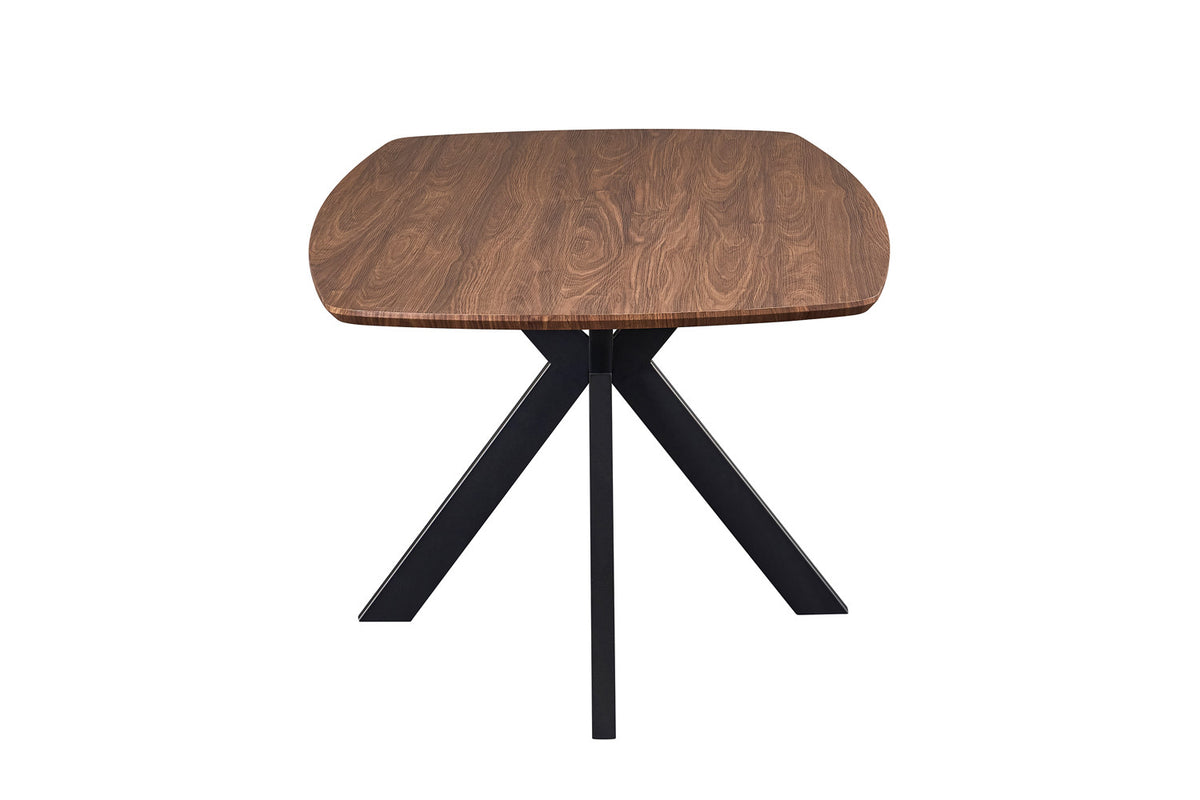 Rousseau - Table à manger ovale danoise Aziz - Décor Chêne foncé - 76 x 200 x 100 cm