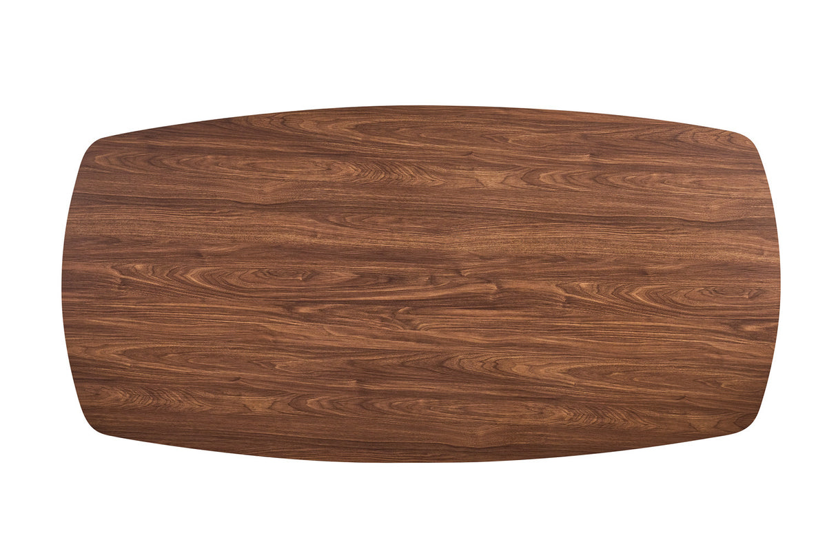 Rousseau - Table à manger ovale danoise Aziz - Décor Chêne foncé - 76 x 200 x 100 cm